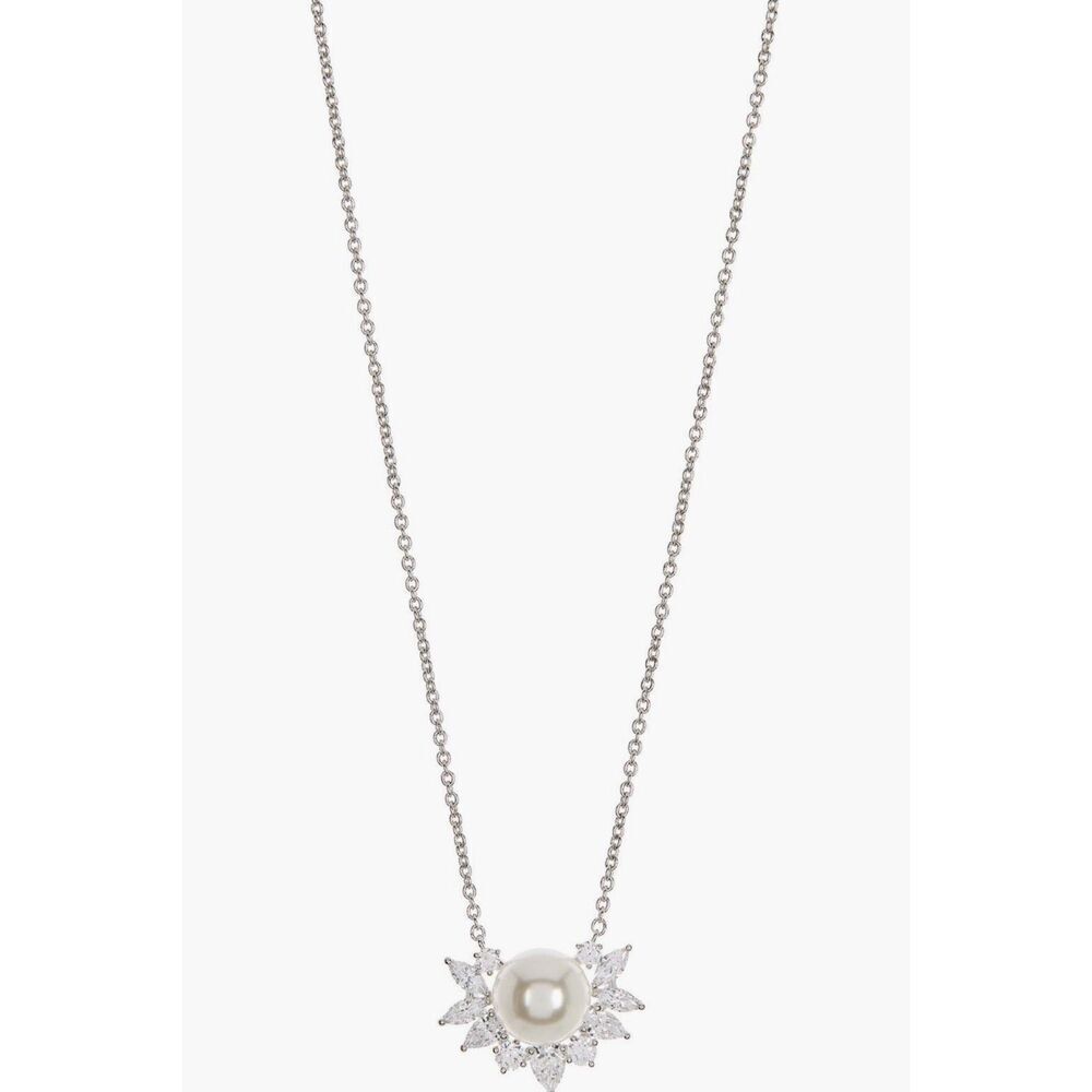Nadri Nectar CZ Imitation Pearl Pendant Necklace